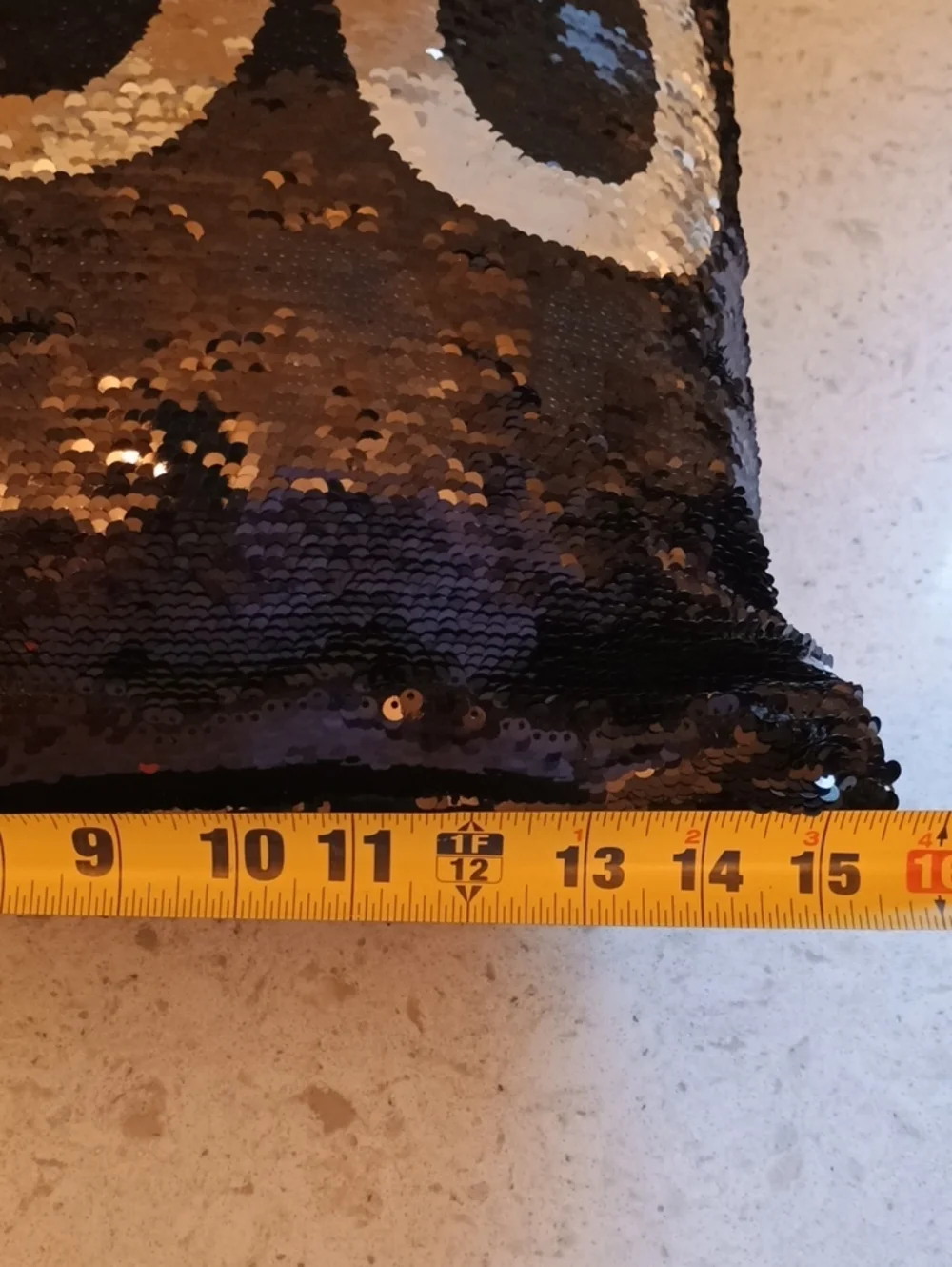 Pier 1 Reversible Black and Gold Sequin Holiday Pillow - 